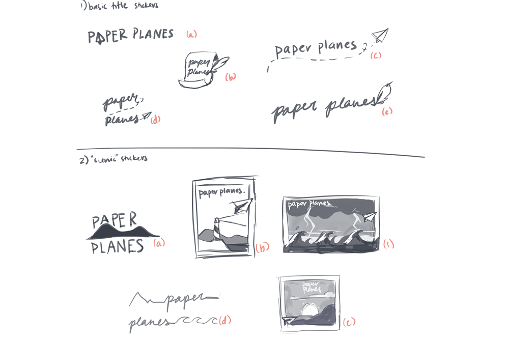 paper planes sticker concept