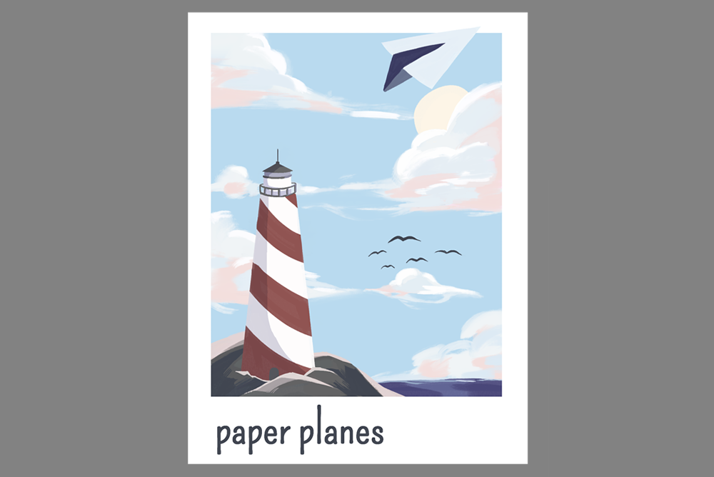 paper planes sticker design